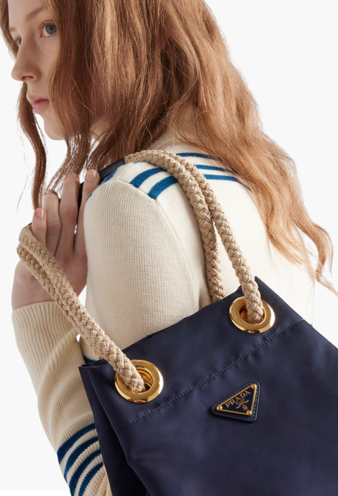 Baltic Blue - Prada Mariner Re-Nylon Bucket Bag - GLAM MODA